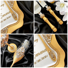 Load image into Gallery viewer, Personalized 50th wedding anniversary gift, 50 wedding anniversary cake cutting set for parents