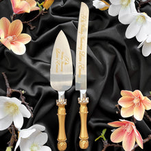 Load image into Gallery viewer, Personalized 50th wedding anniversary gift, 50 wedding anniversary cake cutting set for parents