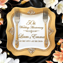 Load image into Gallery viewer, Personalized 50th wedding anniversary gift, 50 wedding anniversary cake cutting set for parents