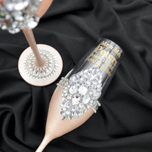 Load image into Gallery viewer, Light beige wedding glasses for bride and groom, wedding cake server sets