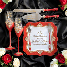Load image into Gallery viewer, Personalized 15th wedding anniversary gift, Crystal wedding anniversary