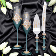Load image into Gallery viewer, Personalized 20th wedding anniversary gift, 20 wedding anniversary cake cutting set