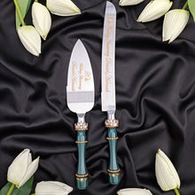Load image into Gallery viewer, Personalized 20th wedding anniversary gift, 20 wedding anniversary cake cutting set