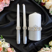 Load image into Gallery viewer, Gray wedding glasses for bride and groom cake serving set
