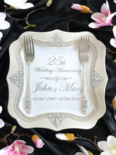 Load image into Gallery viewer, Personalized 25th wedding anniversary gift, 25 wedding anniversary cake cutting set for parents