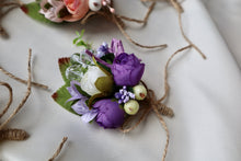 Load image into Gallery viewer, Wedding wrist Corsage and boutonniere set
