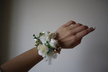 Load image into Gallery viewer, Flower wrist corsage, & wedding boutonnieres for bride and groom