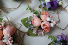 Load image into Gallery viewer, Wedding wrist Corsage and boutonniere set